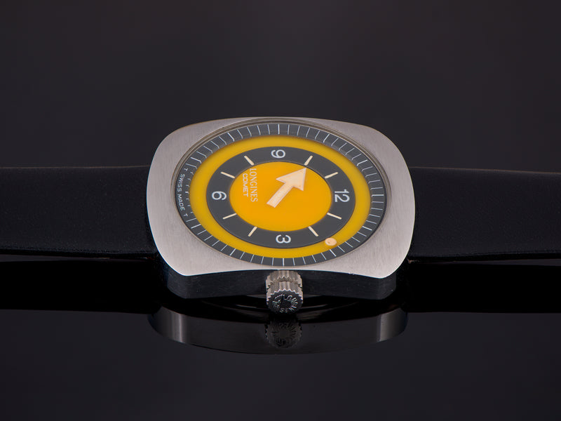 Longines Comet Mystery Dial Watch Yellow Dial