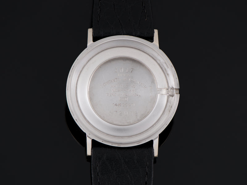 Longines Mystery Dial 14K White Gold Diamond Dial Inner Watch Case Back