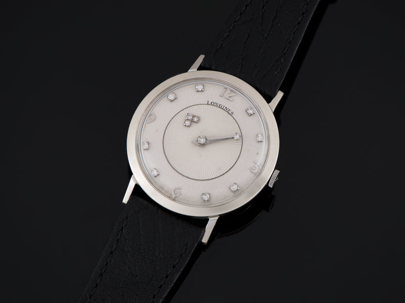 Longines Mystery Dial 14K White Gold Diamond Dial Watch