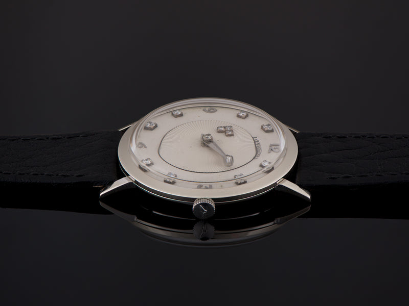 Longines Mystery Dial 14K White Gold Diamond Dial Watch