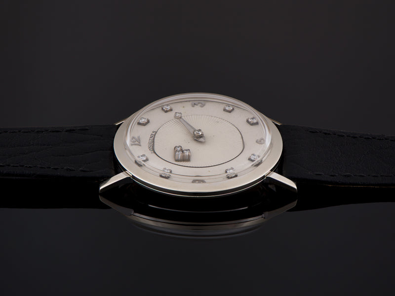 Longines Mystery Dial 14K White Gold Diamond Dial Watch