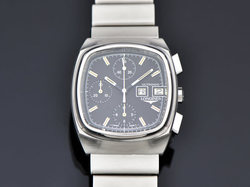 Longines Ultronic Chronograph Day/Date Steel Watch & Bracelet