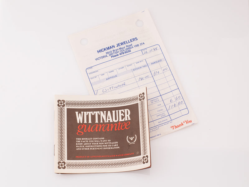 Longines Wittnauer Watch Warranty Book in English and French
