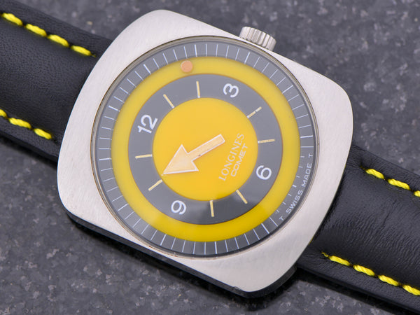Longines Comet "Mystery Dial" Watch Yellow Dial