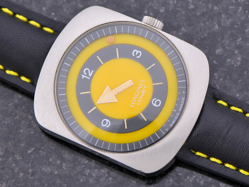 Longines Comet "Mystery Dial" Watch Yellow Dial