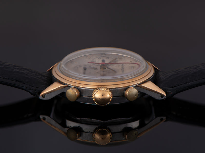 Movado M95 Chronograph Watch Steel and 18K Gold Cap