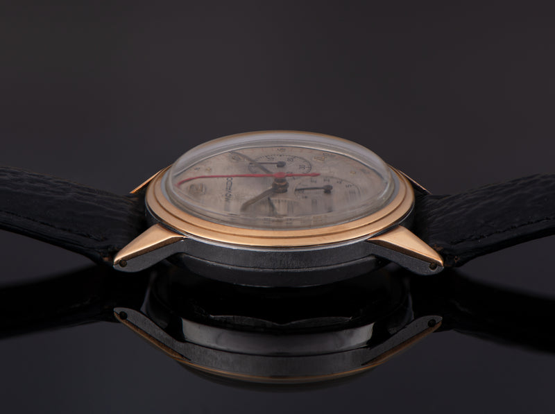 Movado M95 Chronograph Watch Steel and 18K Gold Cap