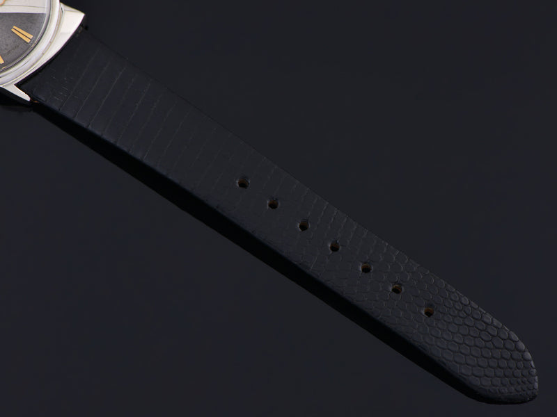 New Genuine Leather Black Alligator Grain watch strap