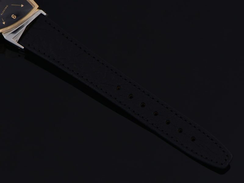 New Genuine Leather Black Watch Strap