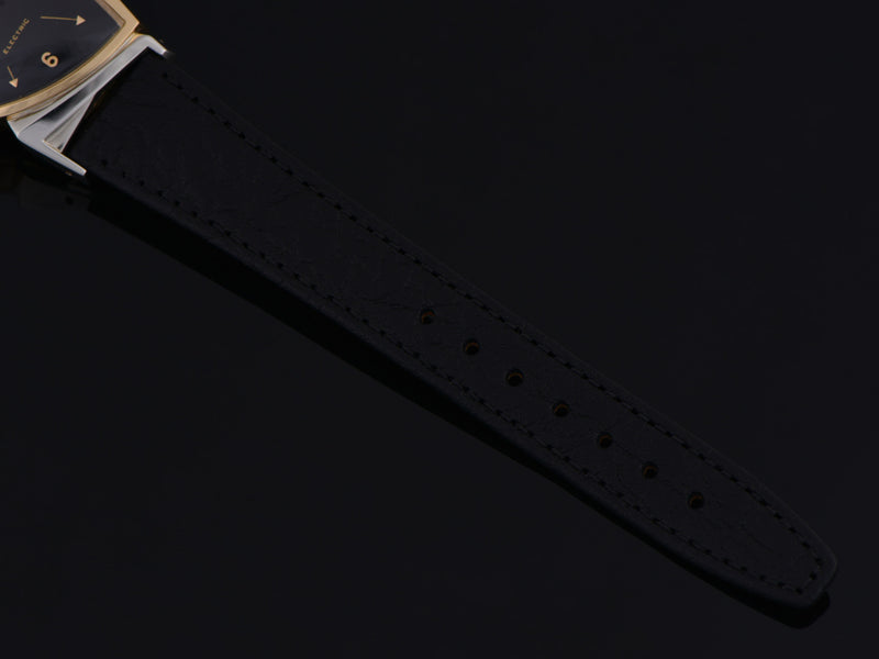 New Genuine Leather Black Watch Strap