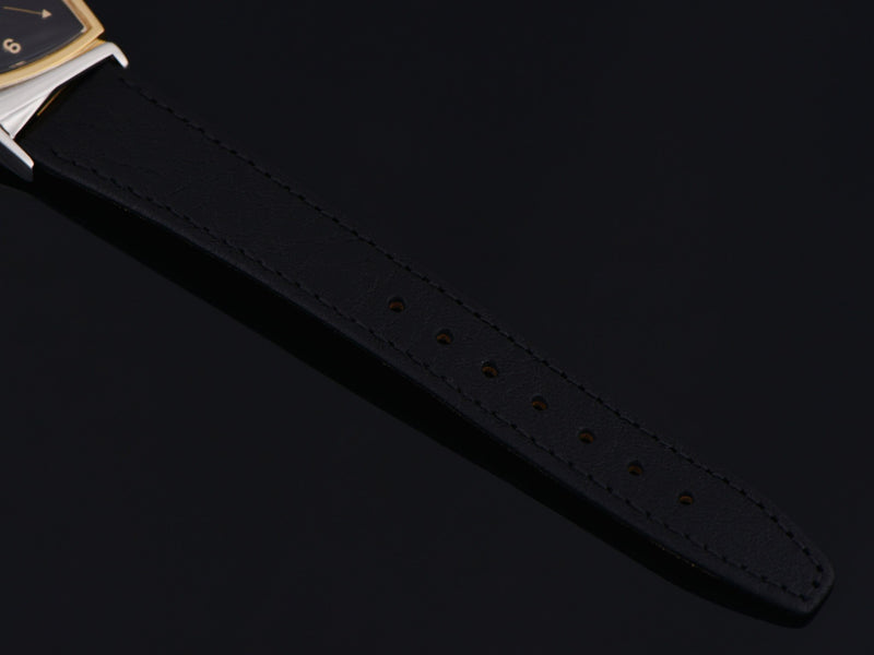 New Genuine Leather Black Watch Strap