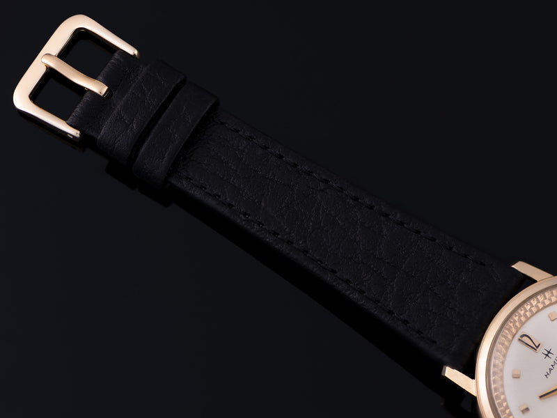 New Genuine leather Brown Watch Strap with Matching Gold Tone Buckle