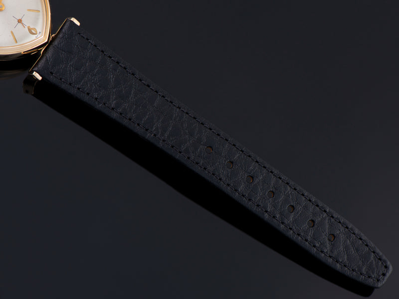 New Genuine Leather Black Watch Strap