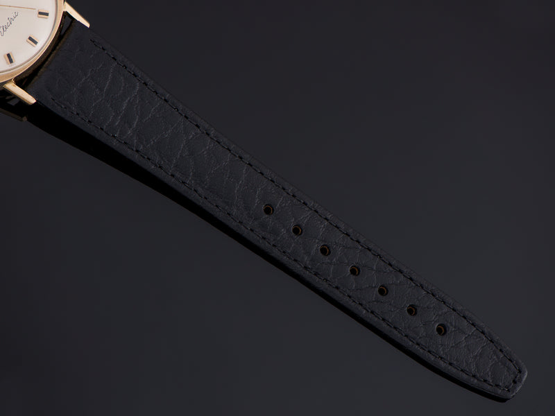 New Genuine Leather Black Watch Strap