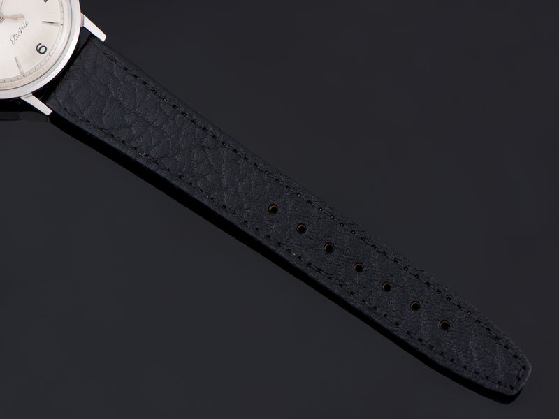 New Genuine Leather Black Watch Strap