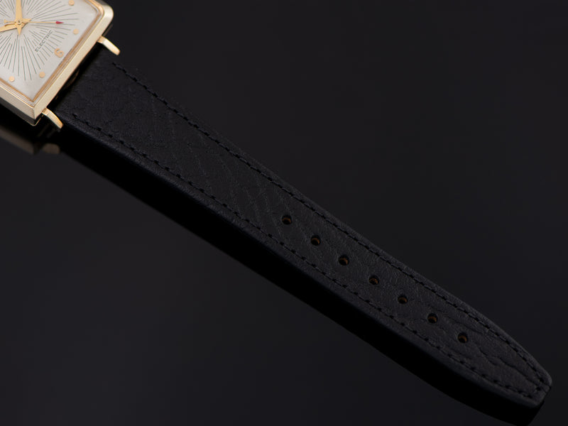 New Genuine Leather Black Watch Strap