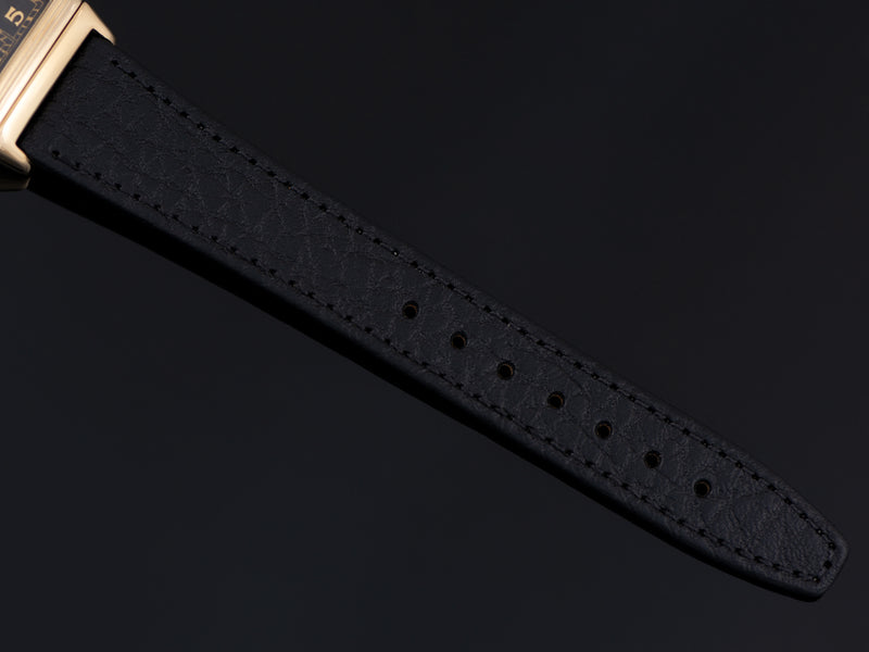 New Genuine Leather Black Watch Strap