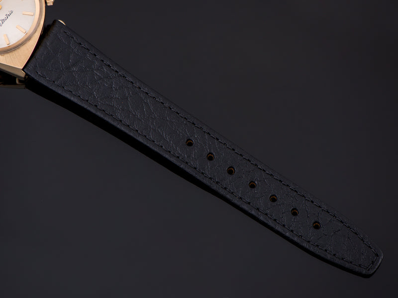 New Genuine Leather Black Watch Strap
