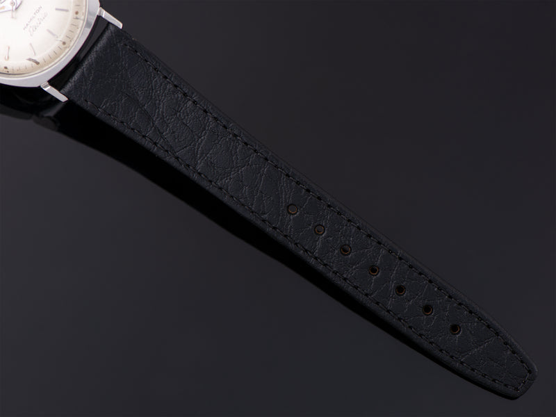 New Genuine Leather Black Watch Strap