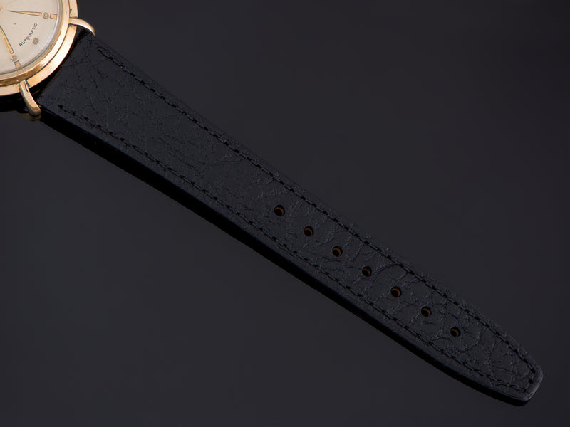 New Genuine Leather Black Watch Strap