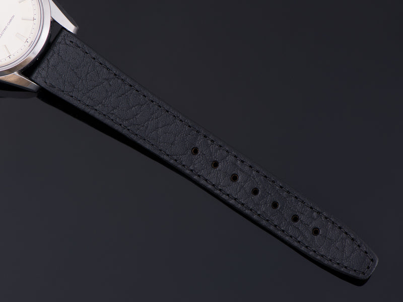 New Genuine Leather Black Watch Strap