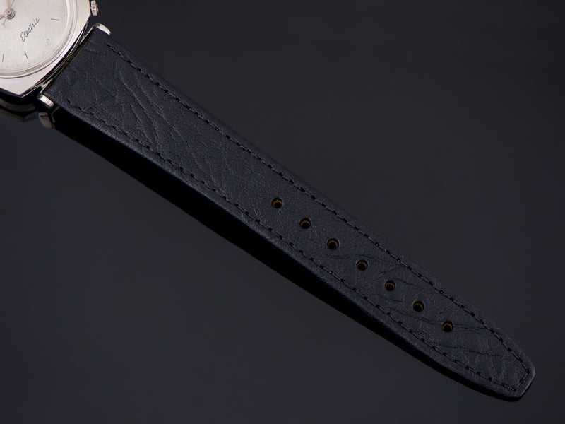 New Genuine Leather Black Watch Strap