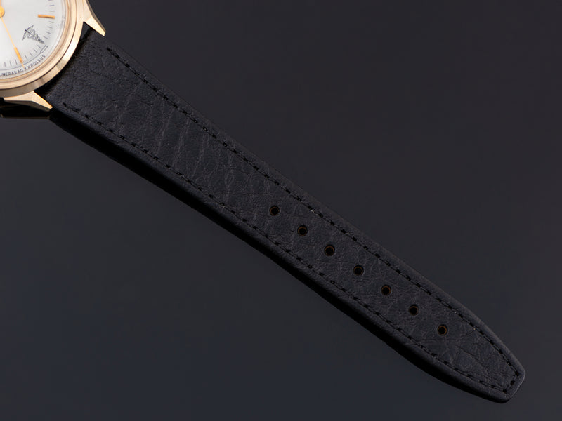 New Genuine Leather Black Watch Strap
