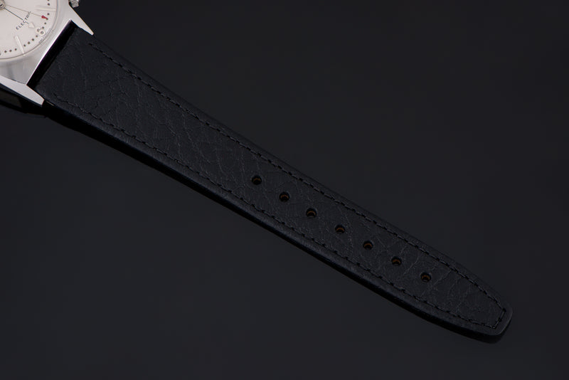 New Genuine Leather Black Watch Strap