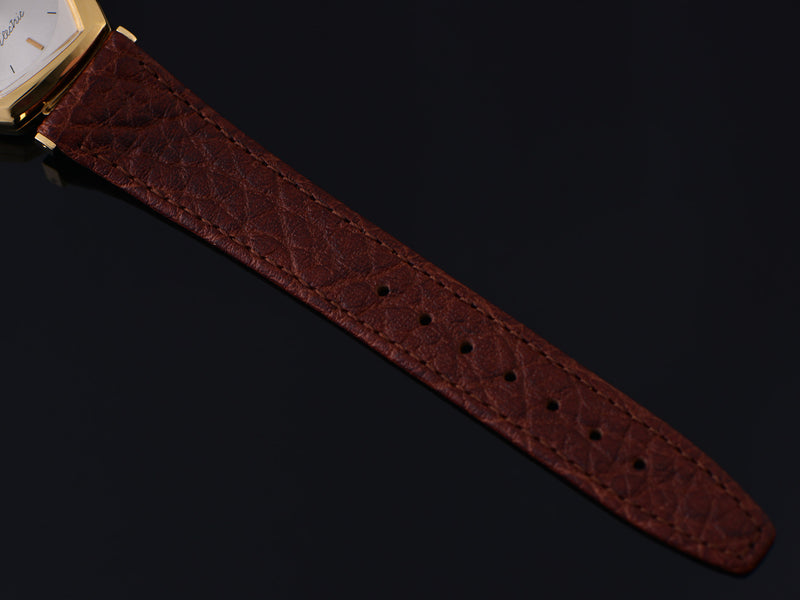 New Genuine Leather Brown Calf Grain Strap