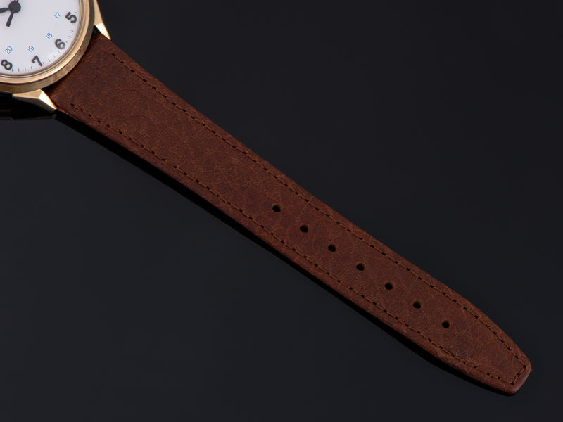 New Genuine Leather Brown Watch Strap