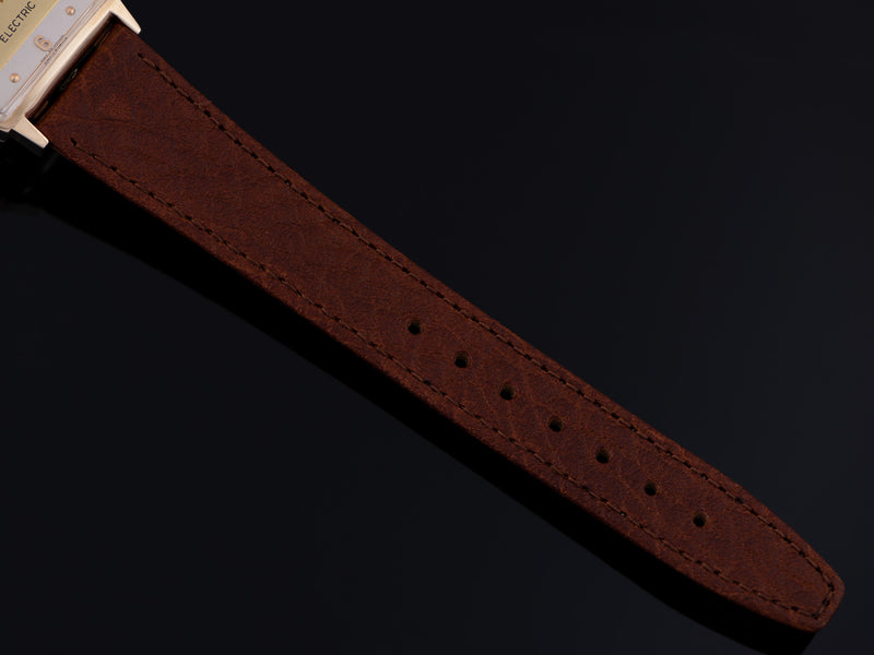 New Genuine Leather Buffalo Grain Brown Watch Strap