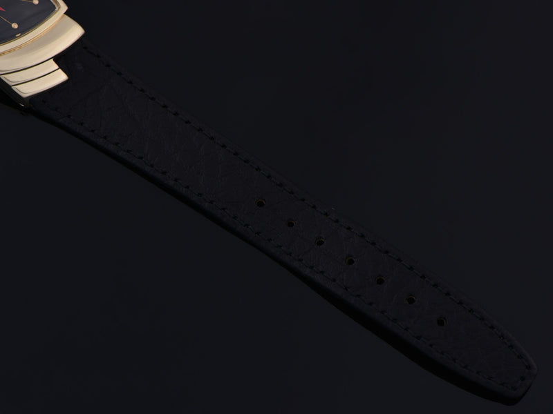 New Genuine Leather Black Watch Strap
