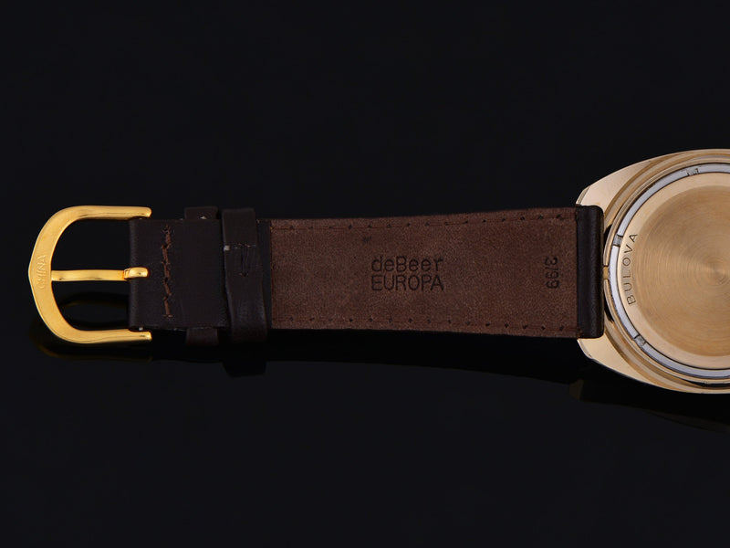 New Genuine Leather DeBeer Brown Watch Strap Back with Gold Tone Buckle 
