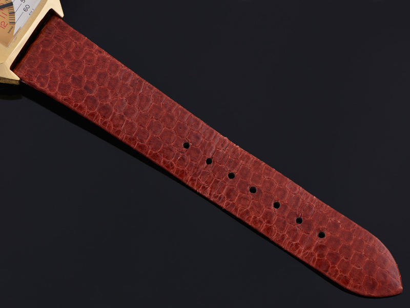 New Genuine Snake Skin Brown Watch Band