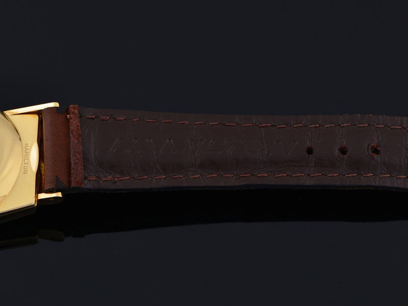 New Old Stock Genuine Leather Brown Hamilton Marked Watch Strap