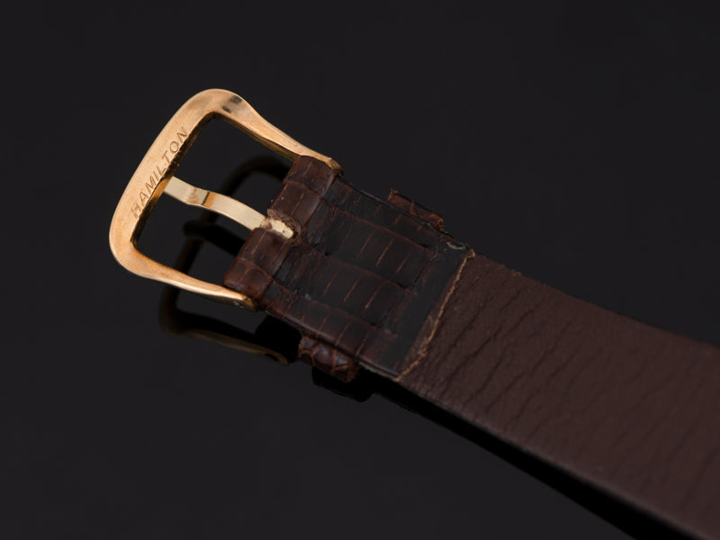 New Old Stock Genuine Lizard Brown Hamilton Band with Hamilton marked Buckle