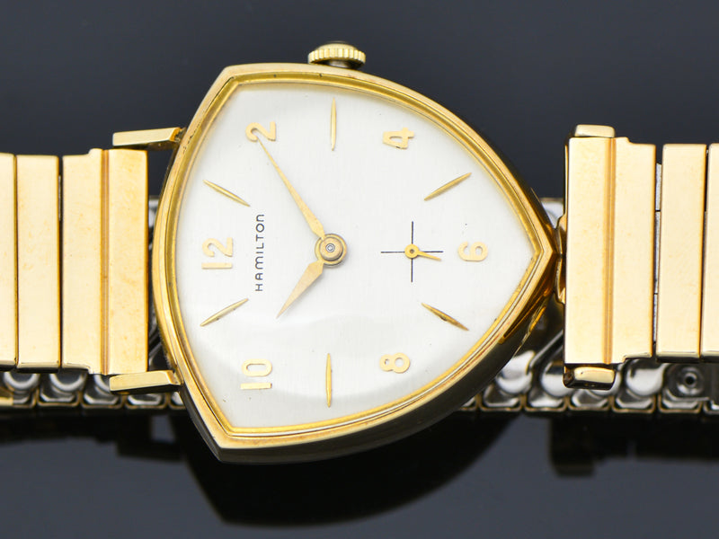 New Old Stock Hamilton Yellow Gold Filled Thor Watch & Original Watch Bracelet | Vintage