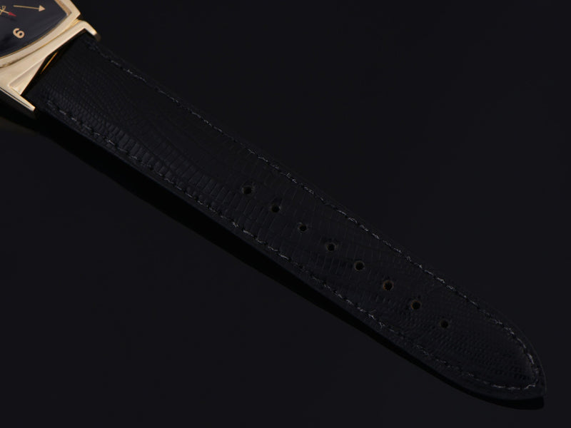 New Old Stock Hamilton signed Genuine Lizard Black Watch Strap
