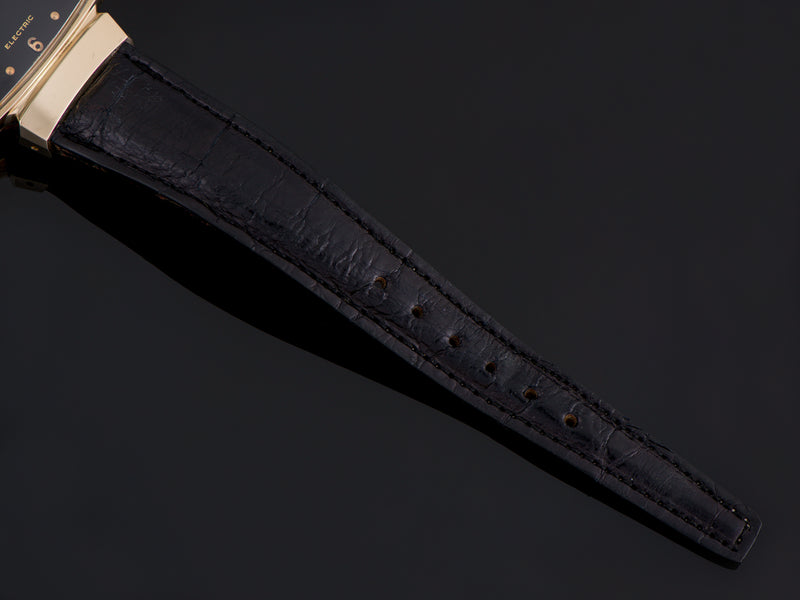 New Old Stock Original Marked Hamilton Genuine Leather Black Strap