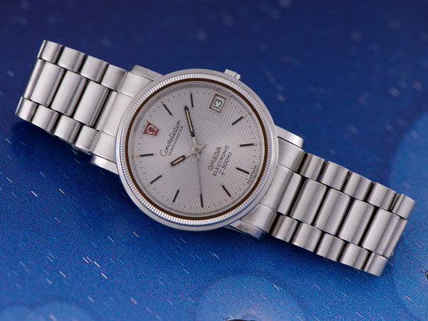 Omega Constellation Chronometer f300 Tuning Fork Steel Watch & Bracelet