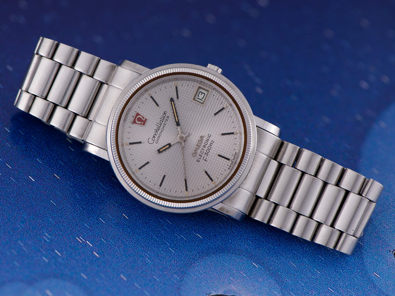 Omega Constellation Chronometer f300 Tuning Fork Steel Watch & Bracelet