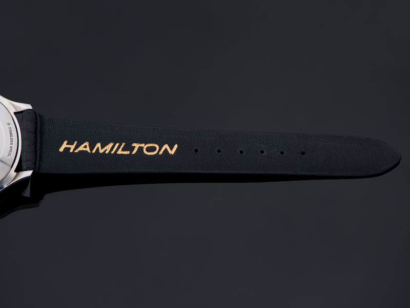 Original Genuine Hamilton Signed Leather Black Strap Back