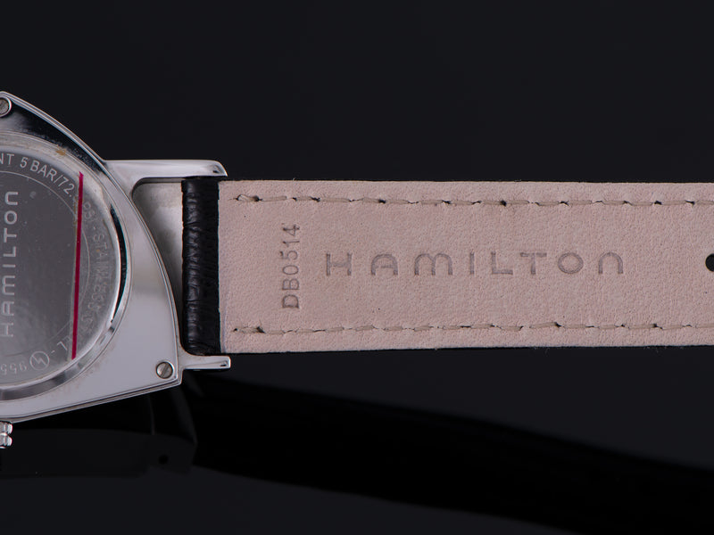 Original Hamilton Marked Black Leather Strap