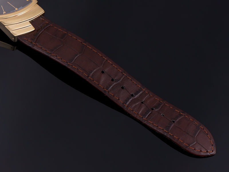Original Hamilton Marked Brown Croco Grain Leather Strap