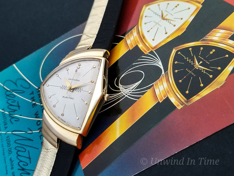 Hamilton Electric 14K Silver Dial Ventura Watch