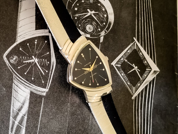 Hamilton Electric 14K Ventura Black Dial