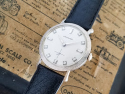 Hamilton 14K White Gold Diamond Dial Round Private Label