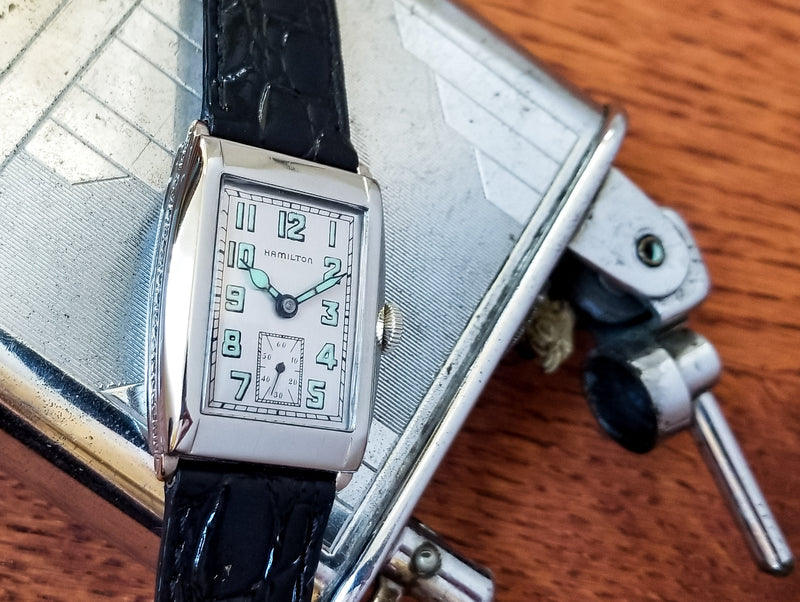 Hamilton Gladstone 14K White Gold Filled Watch