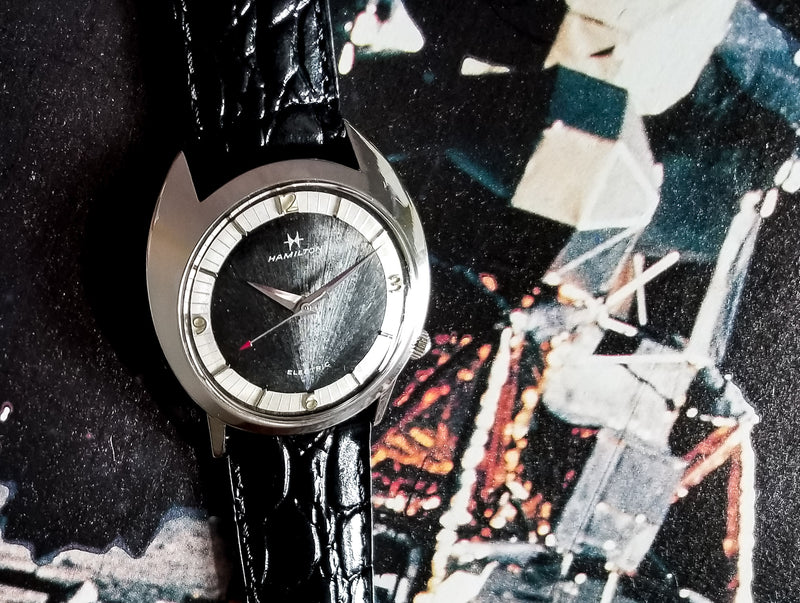 Hamilton Electric White GF Saturn Original Black Dial Watch