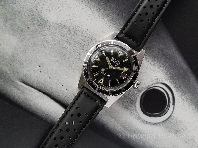 Austin Automatic Skin Diver With Unique Countdown Bezel from Unwind In Time 